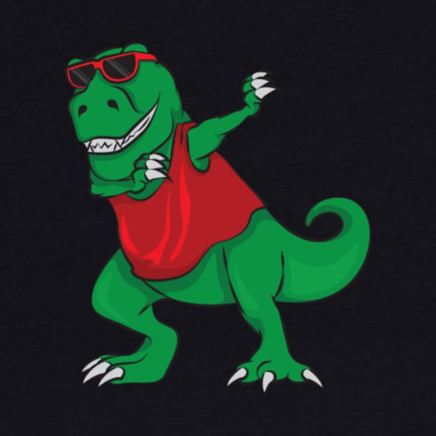 Cute Dabbing dinosaur t rex Shirt Funny dinosaur by Nulian Sanchez